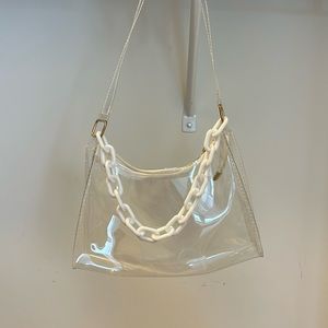 Clear chain purse